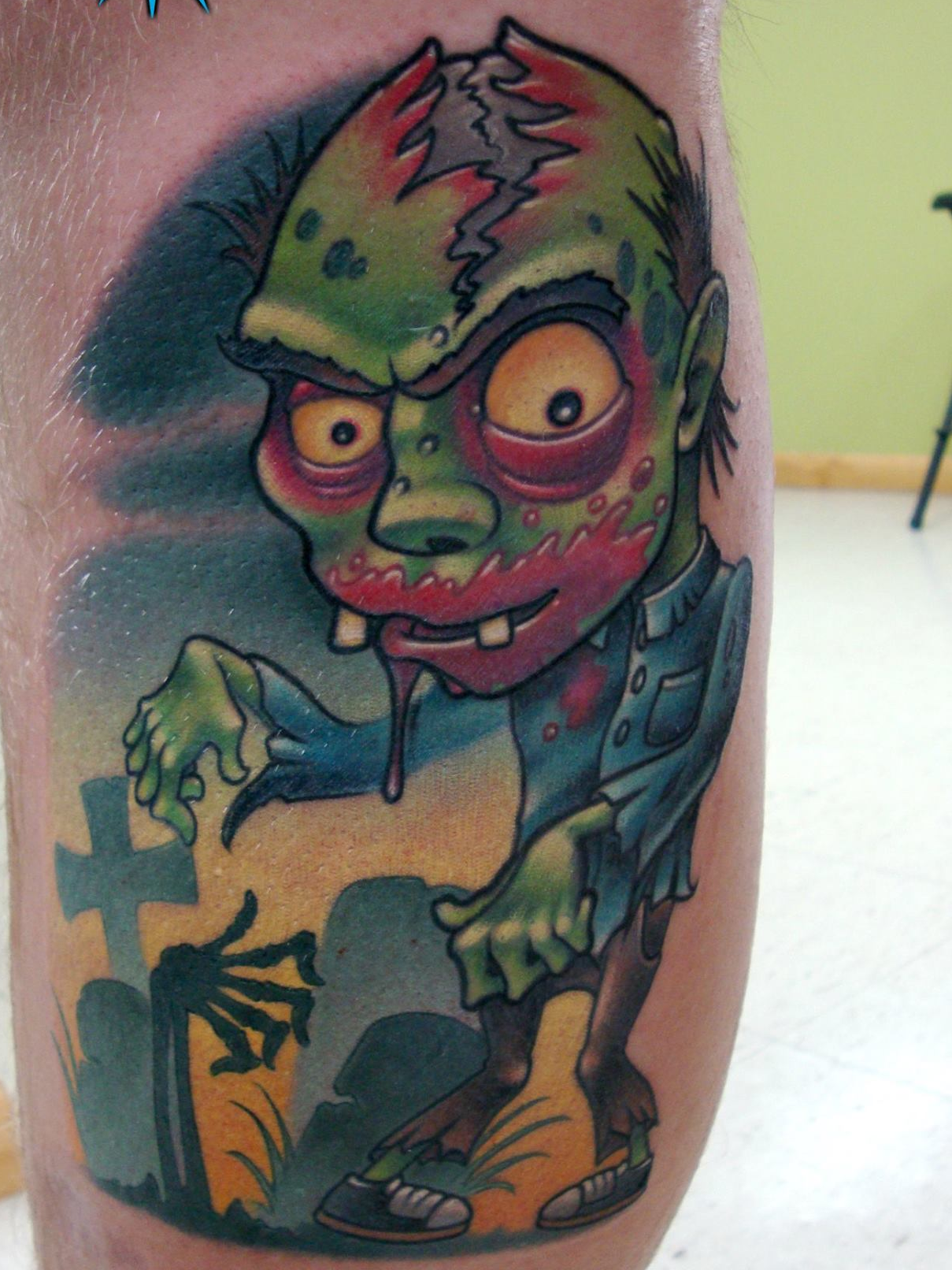 Zombie Tattoo done by Cracker Joe Swider in Connecticut